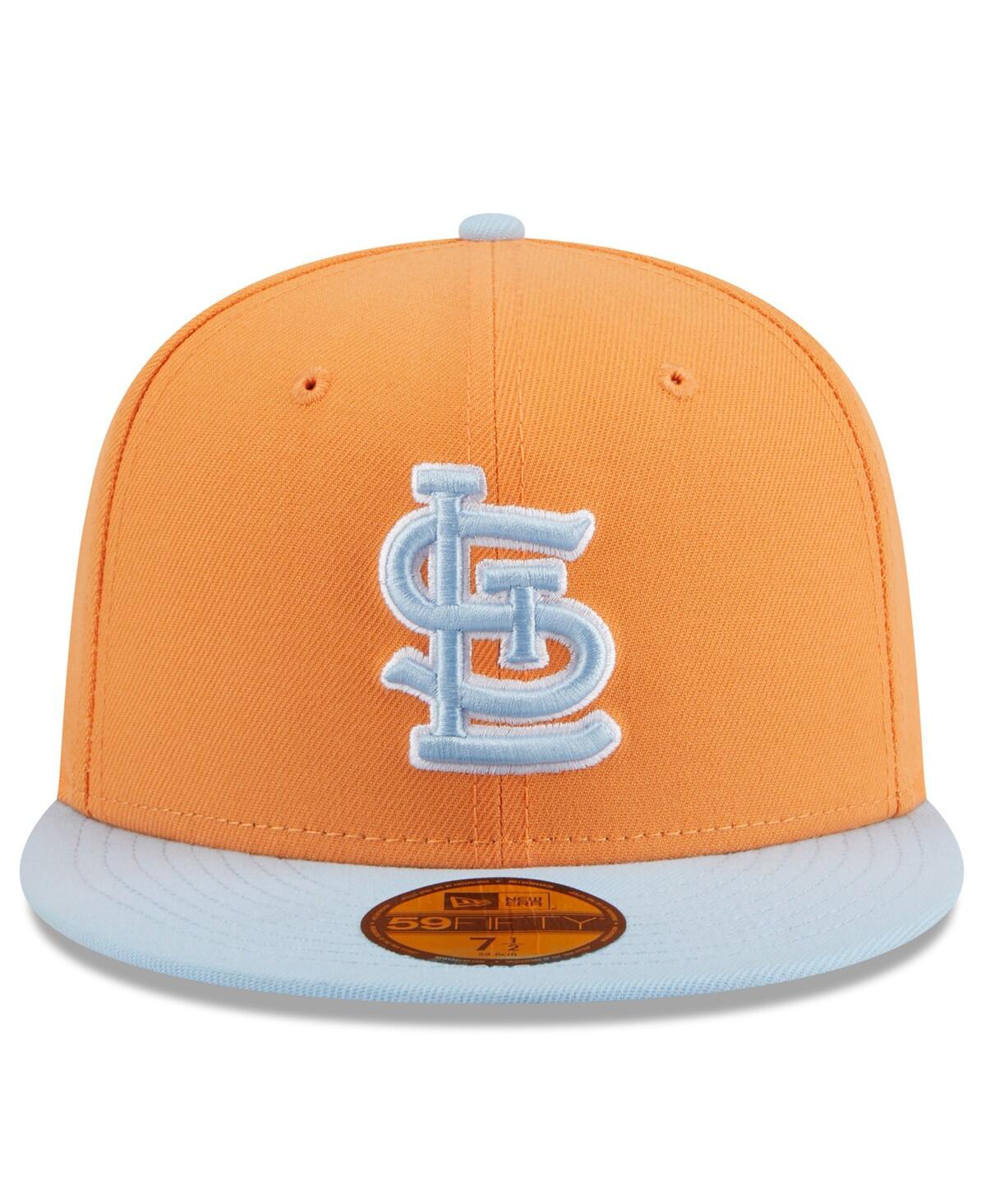 Shop New Era Men's Orange/light Blue St. Louis Cardinals Spring Color Basic Two-tone 59fifty Fitted Hat In Orange Lig