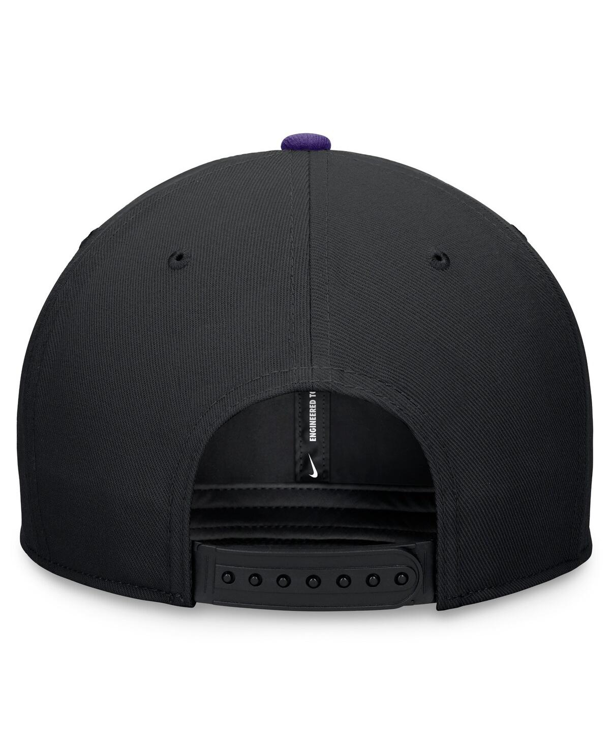 Shop Nike Men's Black/purple Colorado Rockies Evergreen Two-tone Snapback Hat In Blk,crtppl