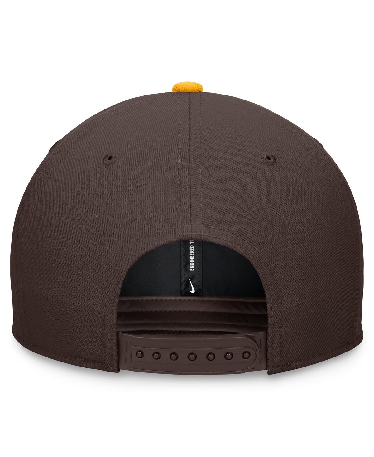 Nike Men's Brown/gold San Diego Padres Evergreen Two-tone Snapback Hat In Dkcdr,ungd