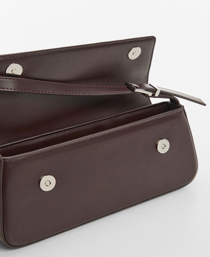 MANGO Women's Patent Leather Effect Flap Bag - Macy's
