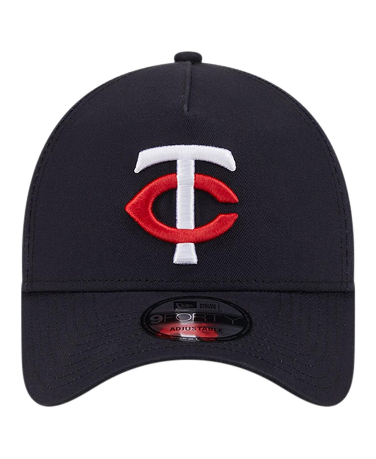 Shop New Era Men's Navy Minnesota Twins Team Color A-frame 9forty Adjustable Hat