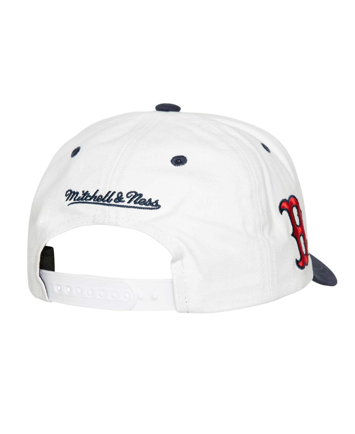 Mitchell Ness Men'sBoston Red Sox Cooperstown Collection Tail Sweep Pro Snapback Hat - White