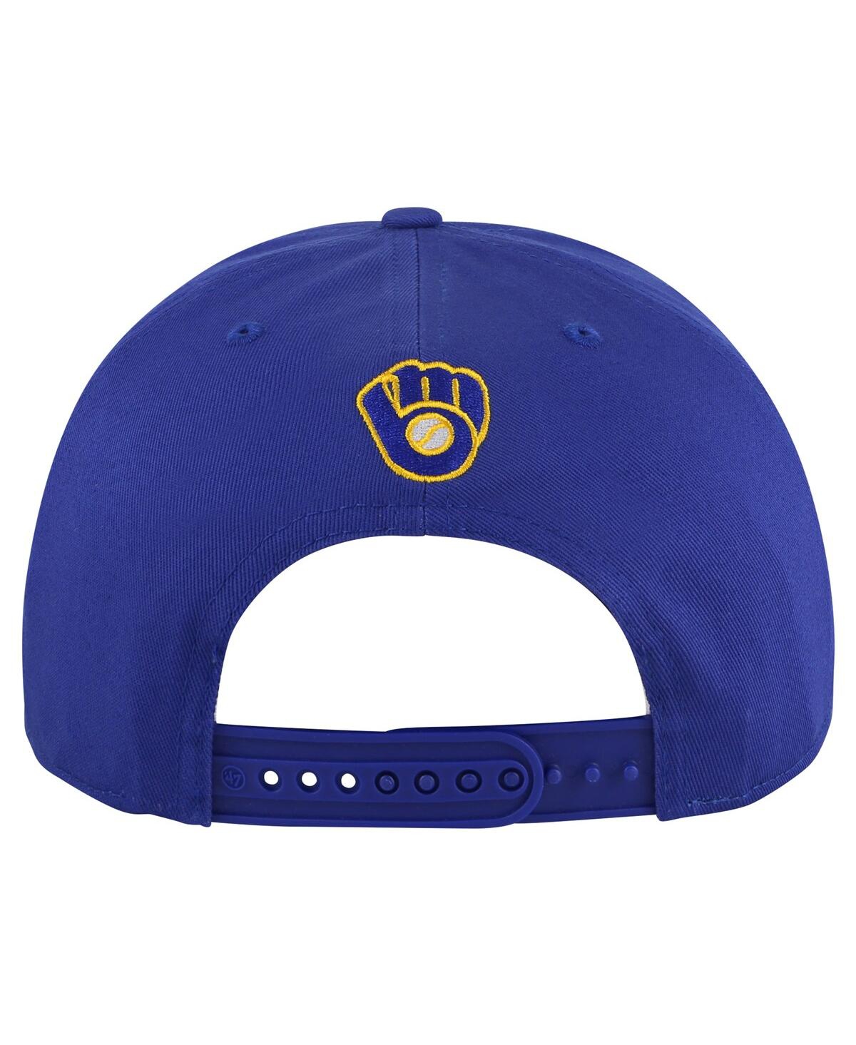 47 Brand Men's Royal Milwaukee Brewers Wax Pack Collection Premier Hitch Adjustable Hat In Royal