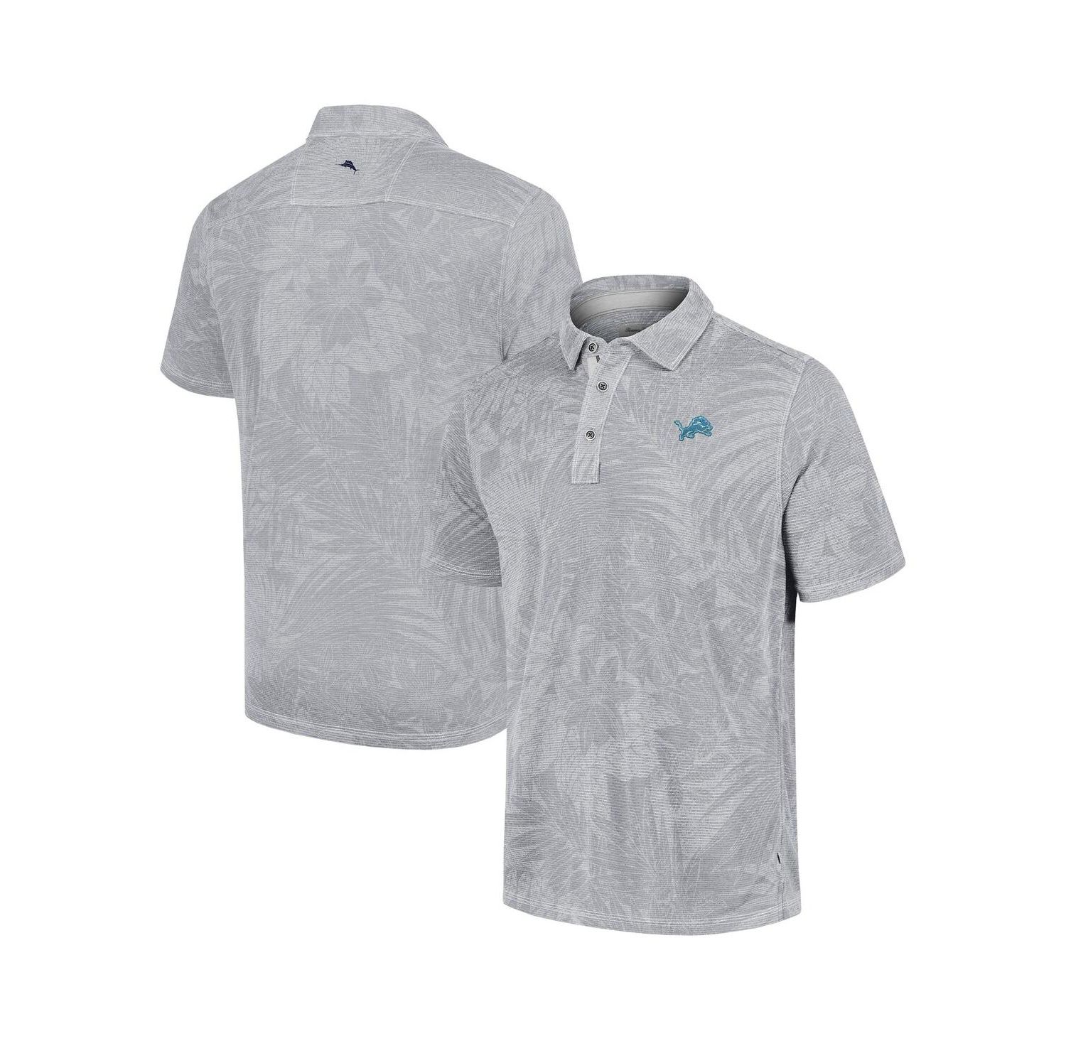 Men's Gray Detroit Lions Sport Santiago Paradise Polo