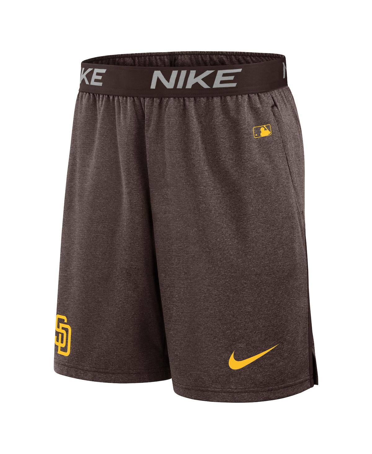 Nike Men'sSan Diego Padres Authentic Collection Practice Performance Shorts - Brown