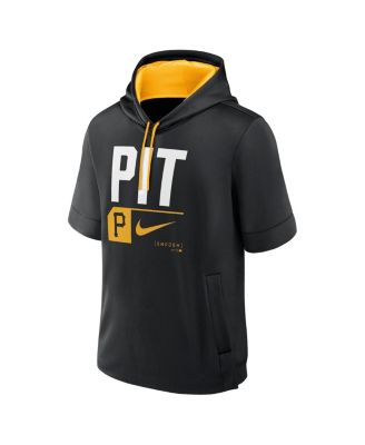 Men's Black Pittsburgh Pirates Tri Code Lockup Short Sleeve Pullover Hoodie