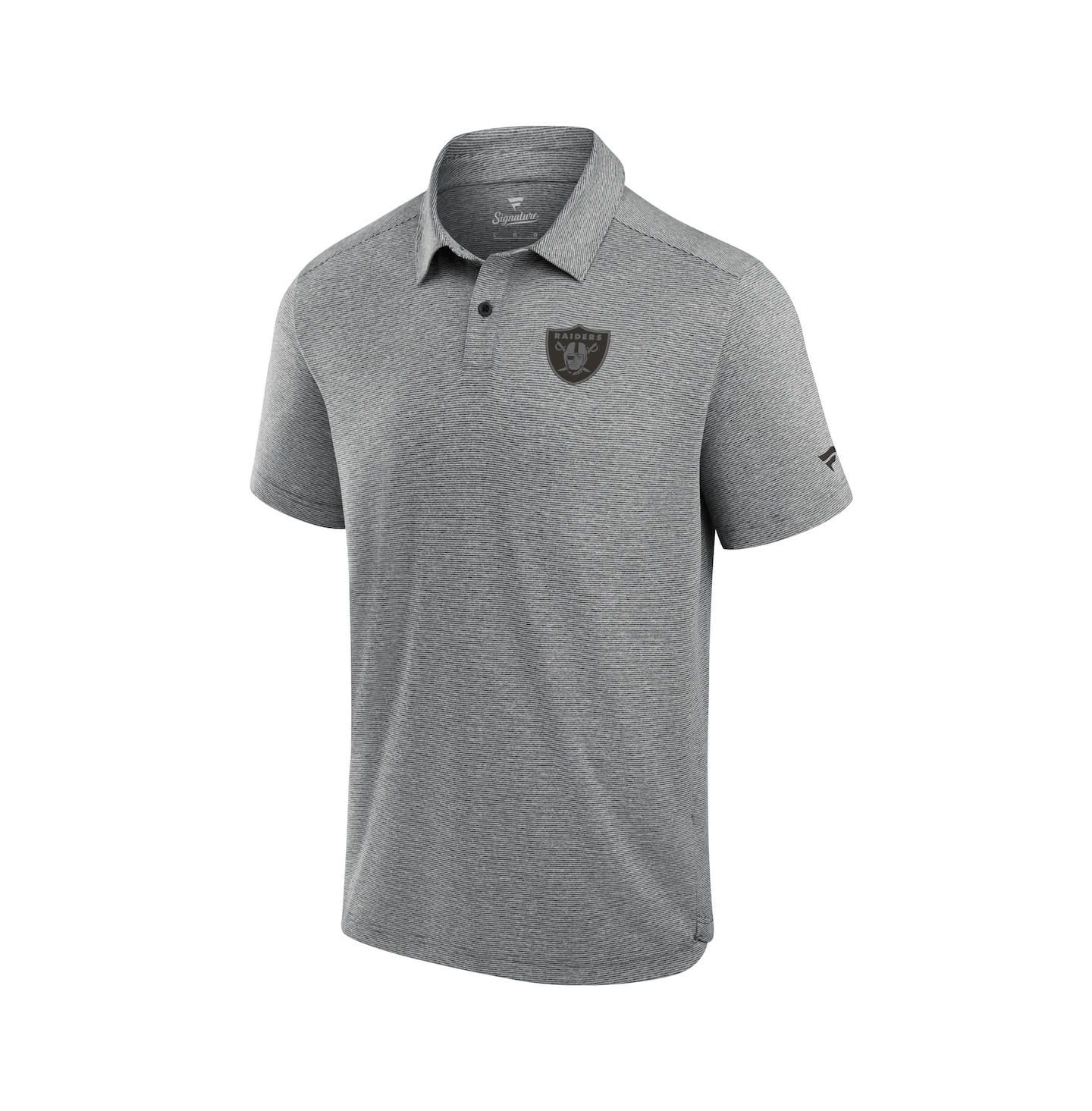Мужское поло Fanatics Signature Black Las Vegas Raiders Front Office Tech Polo — фото 3