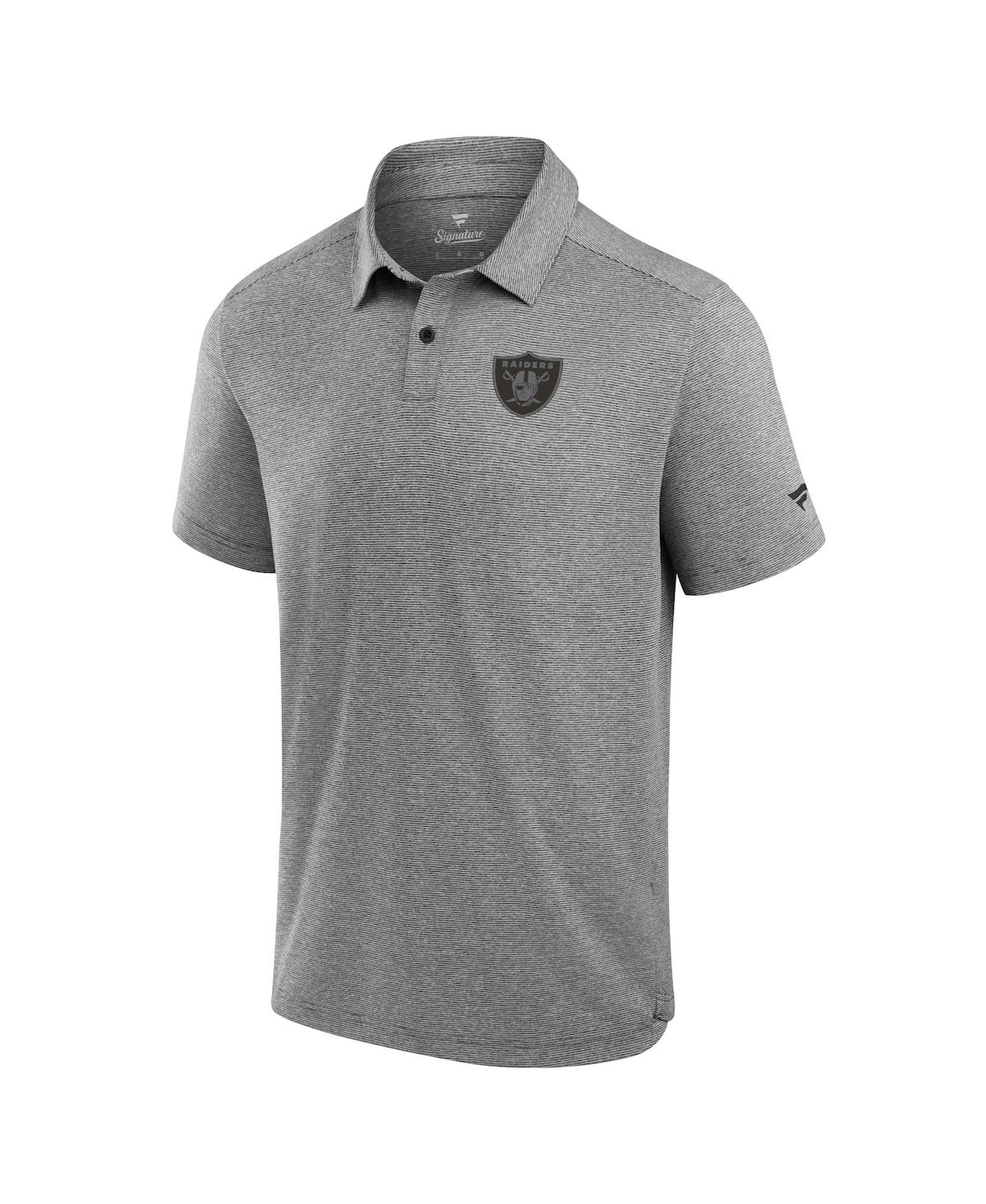 Shop Fanatics Signature Men's Black Las Vegas Raiders Front Office Tech Polo Shirt