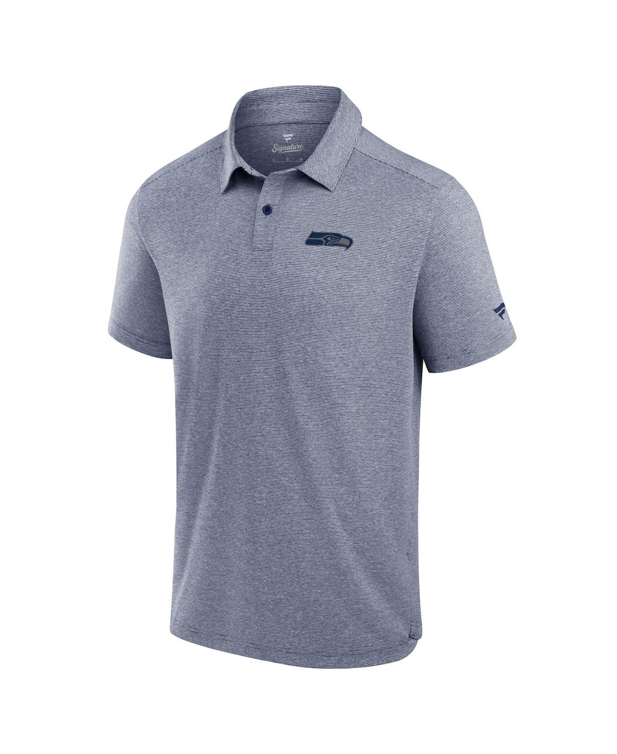 Shop Fanatics Signature Men's Navy Seattle Seahawks Front Office Tech Polo Shirt In Ath Navy