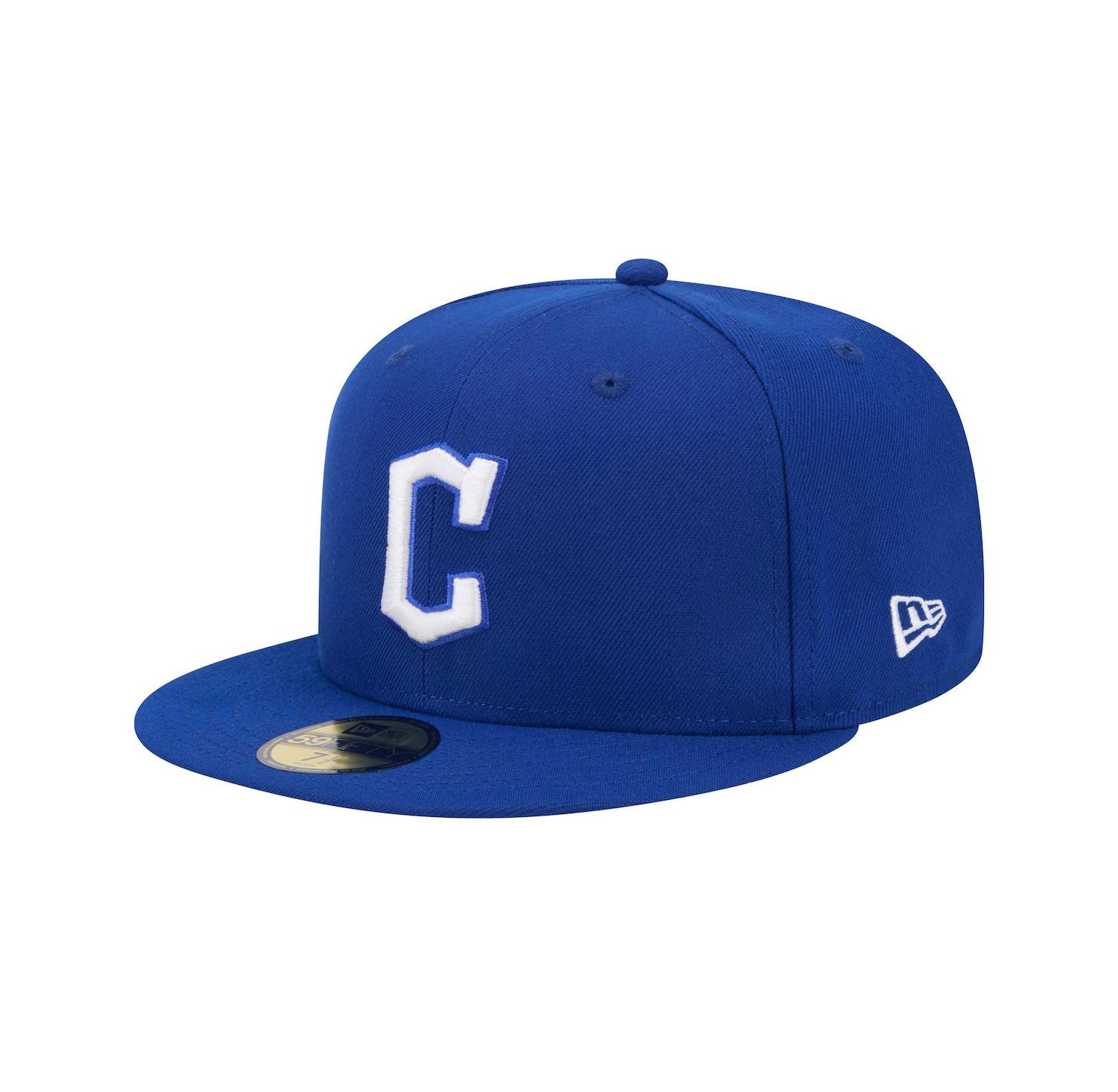 Men's Royal Cleveland Guardians White Logo 59Fifty Fitted Hat