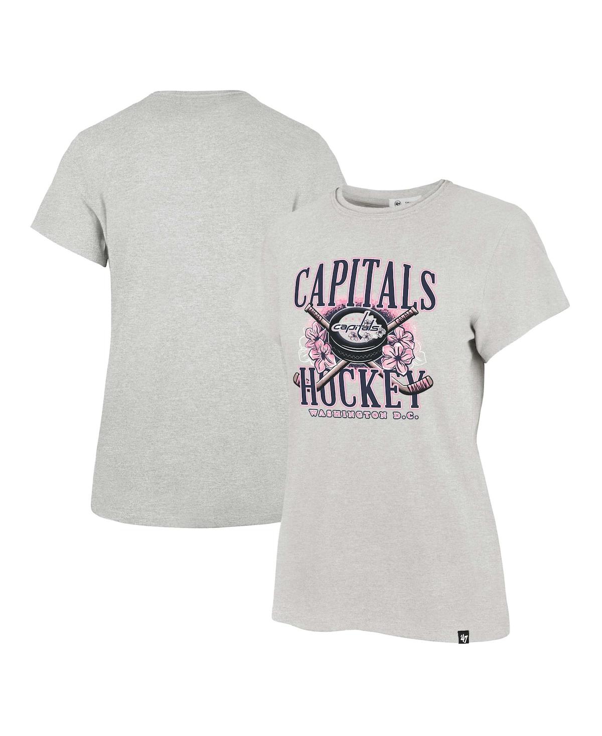 47 Women's Gray Washington Capitals Cherry Blossom Frankie T-Shirt - Gray
