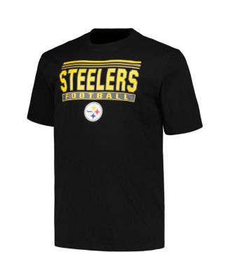 Branded Men's Black Pittsburgh Steelers Big Tall Pop T-Shirt