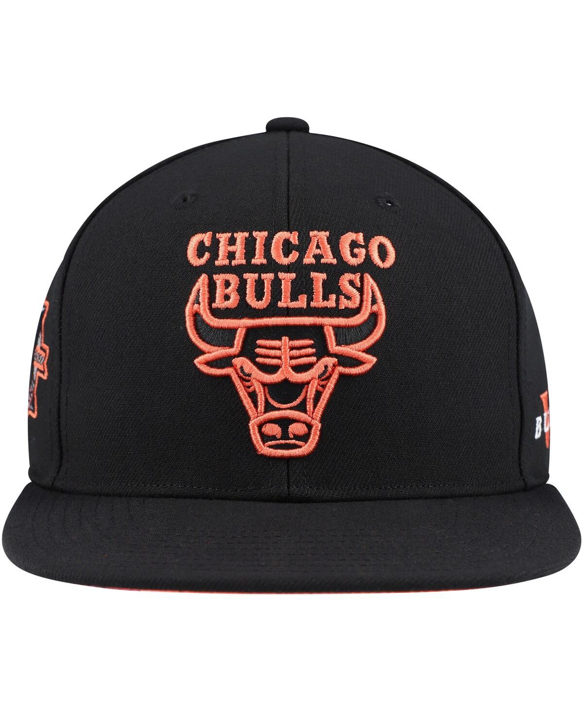 Mitchell & Ness Mitchell Ness Men's Black Chicago Bulls Core Snapback Hat In Black