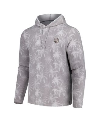 Men's Gray San Diego Padres Palm Frenzy Hoodie Long Sleeve T-Shirt