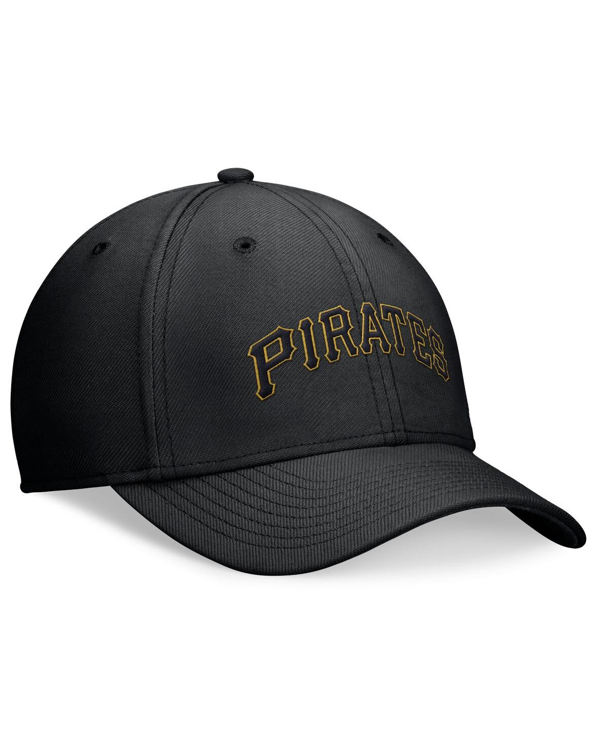 Nike Men's Black Pittsburgh Pirates Evergreen Performance Flex Hat In Black