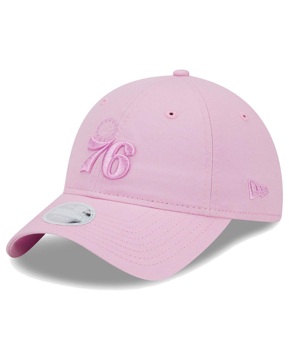 Shop New Era Women's Pink Philadelphia 76ers Colorpack Tonal 9twenty Adjustable Hat