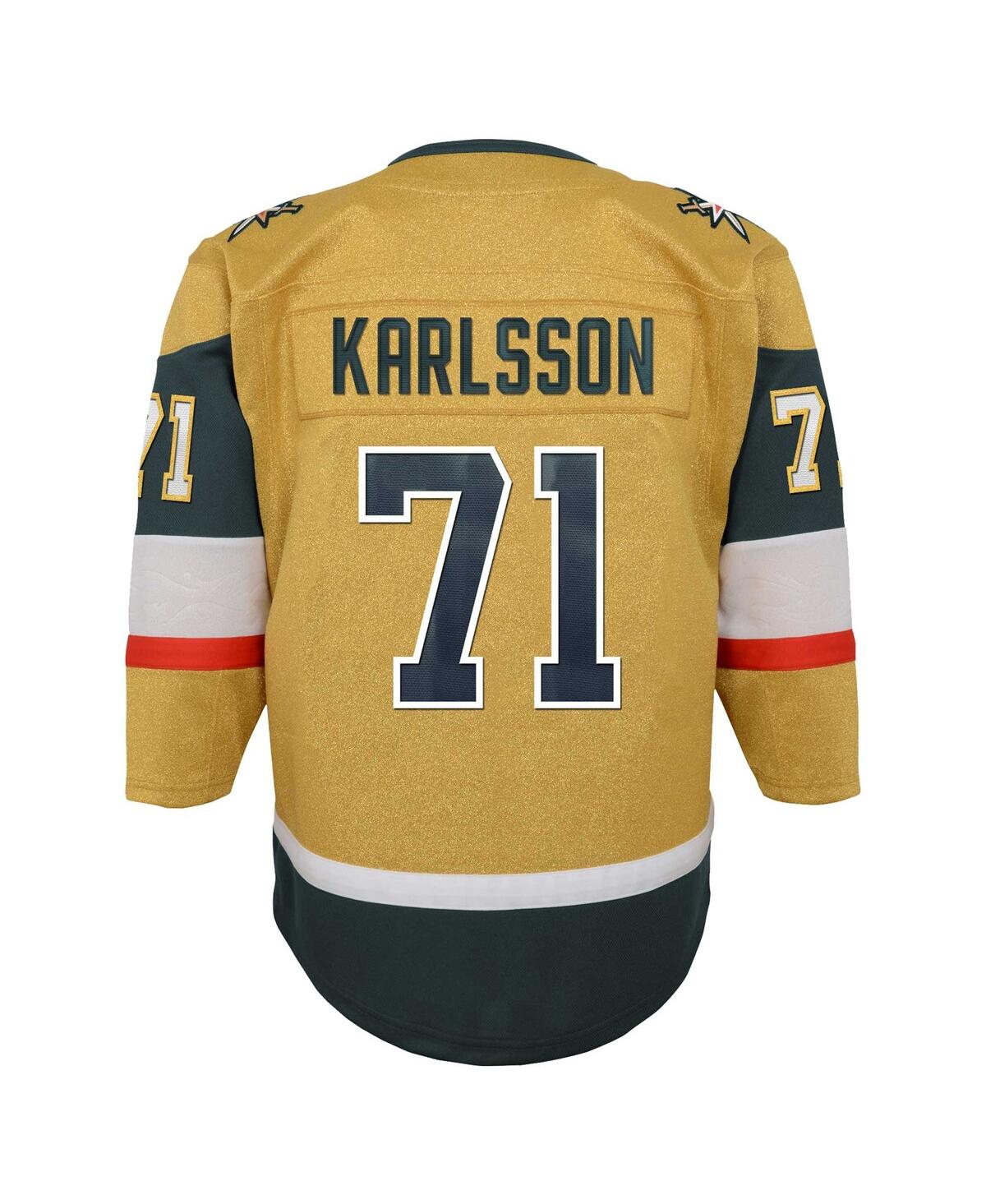 Outerstuff Big Boys and Girls William KarlssonVegas Golden Knights Home Premier Player Jersey - Gold