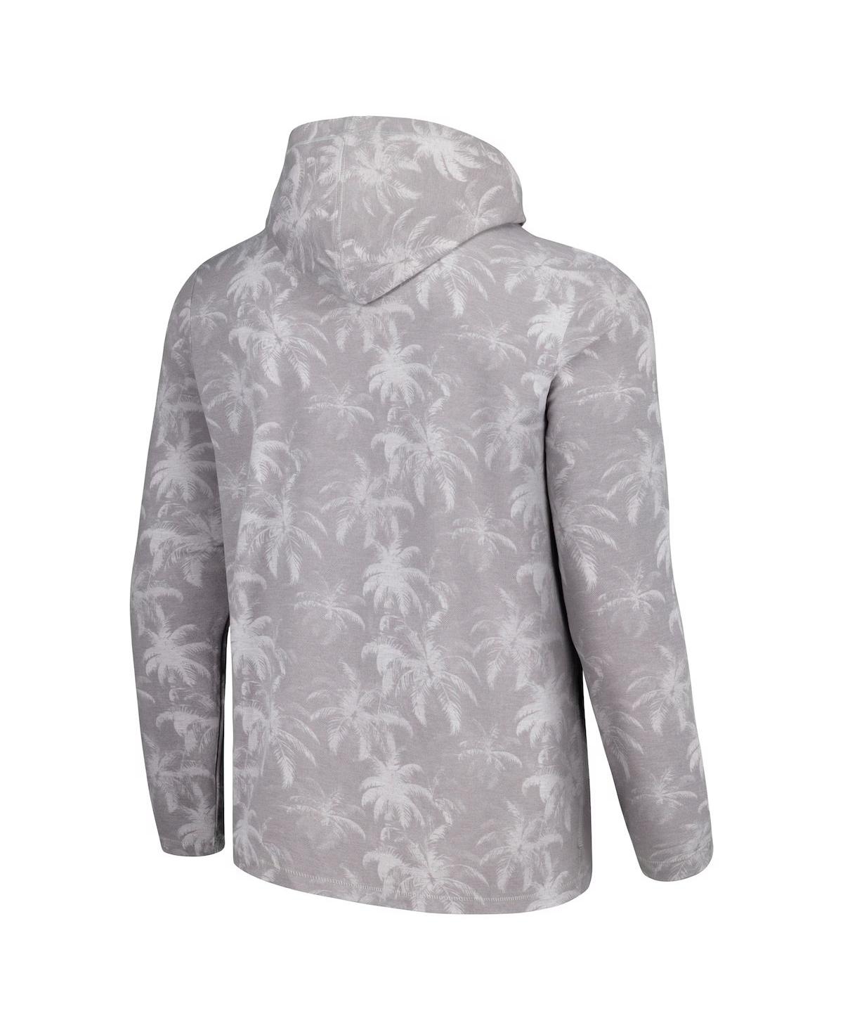 Tommy Bahama Men'sMiami Hurricanes Palm Frenzy Hoodie Long Sleeve T-Shirt - Gray
