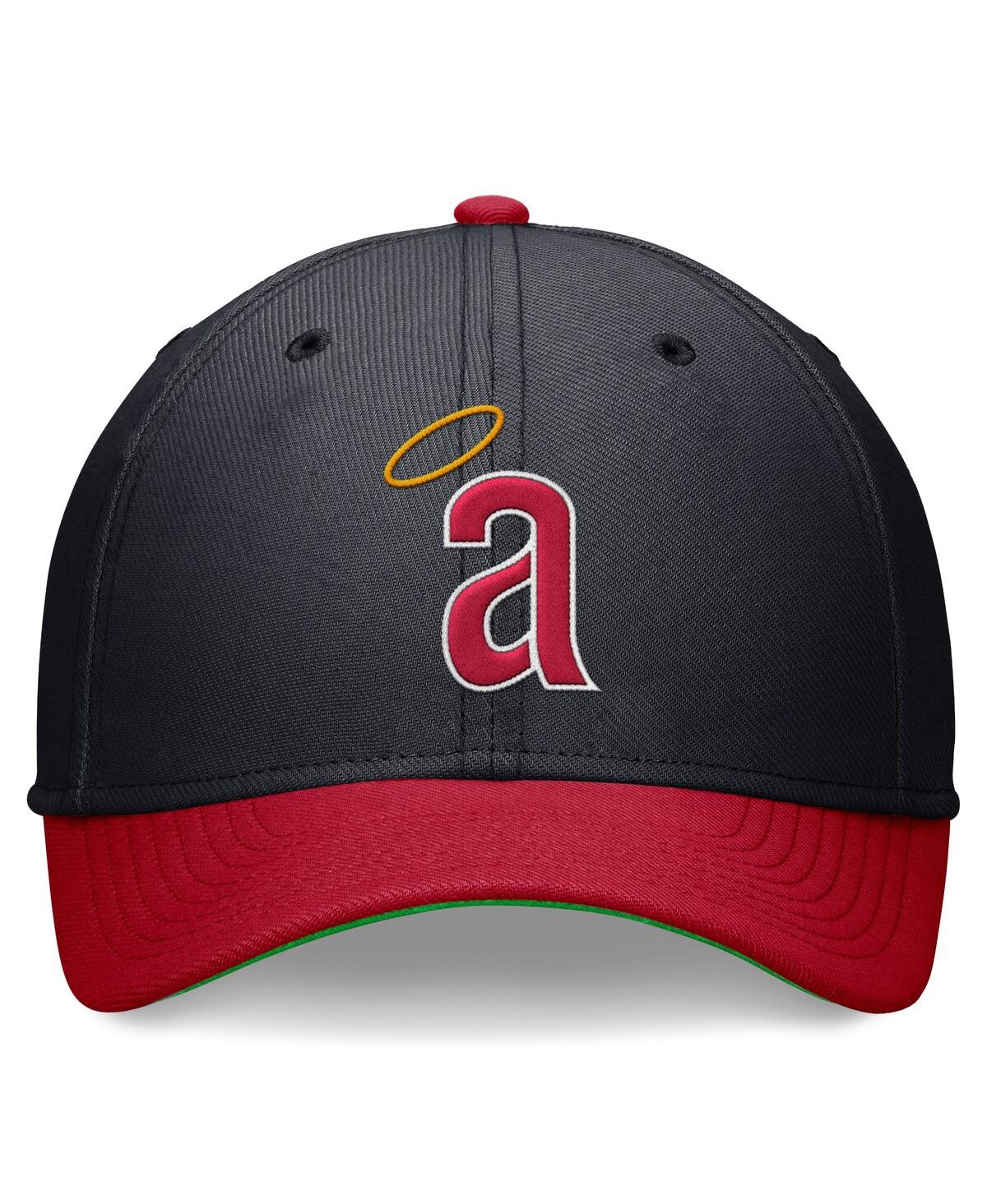 Nike Men's Navy/red California Angels Cooperstown Collection Rewind Swooshflex Performance Hat In Pchblugyrd