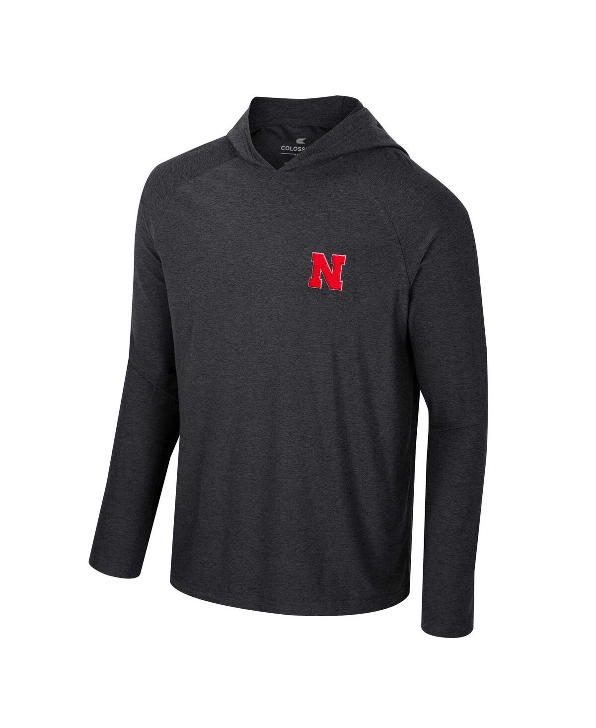 Shop Colosseum Men's Black Nebraska Huskers Cloud Jersey Raglan Long Sleeve Hoodie T-shirt