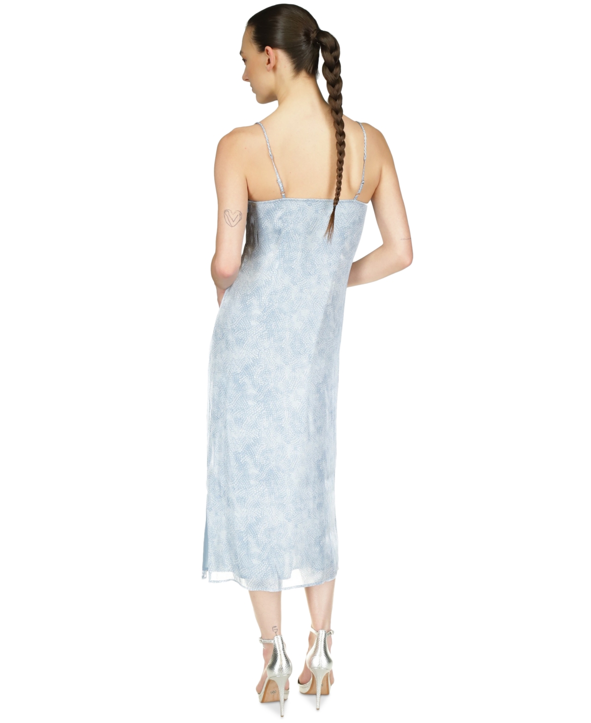 Michael Michael Kors Women's Tonal-Print Slit Slip Dress