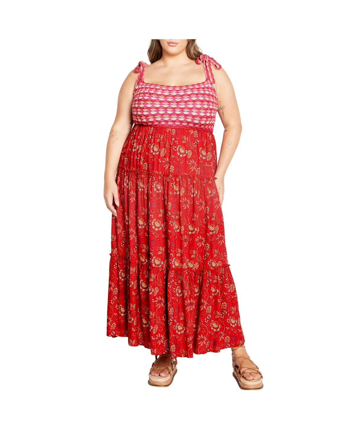 Plus Size Candice Maxi Dress - Raspberry