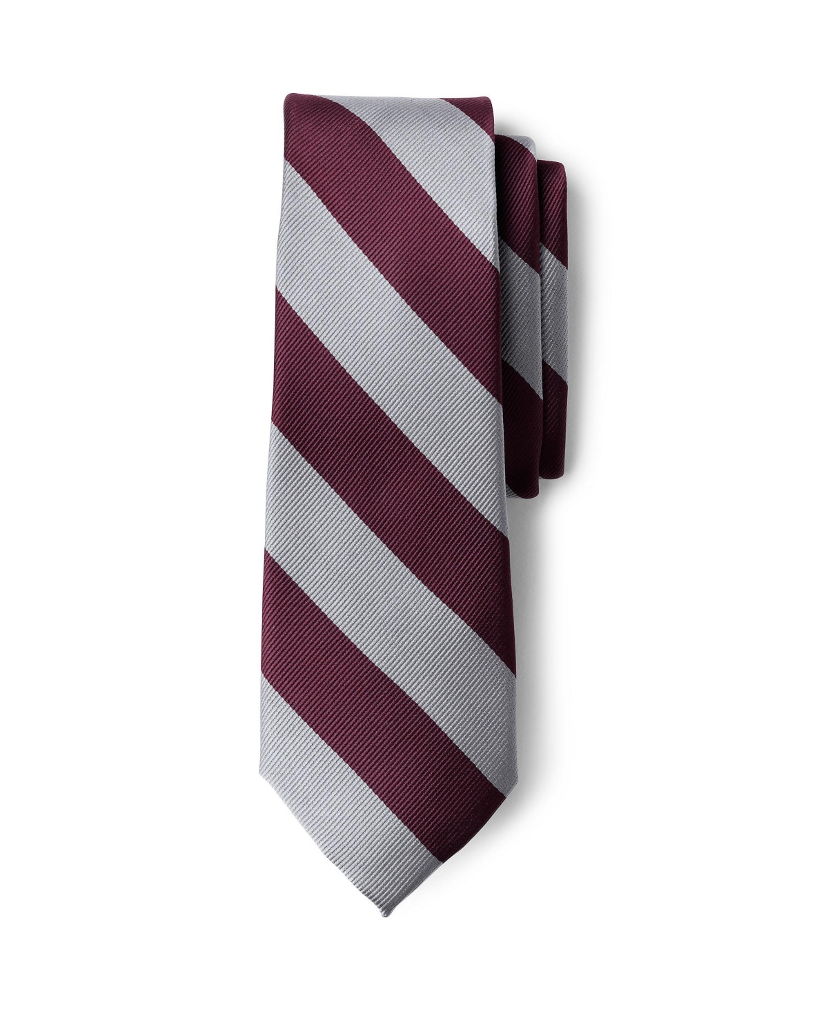 Men's School Uniform Stripe To Be Tied Tie - Burgundy/feather gray stripe