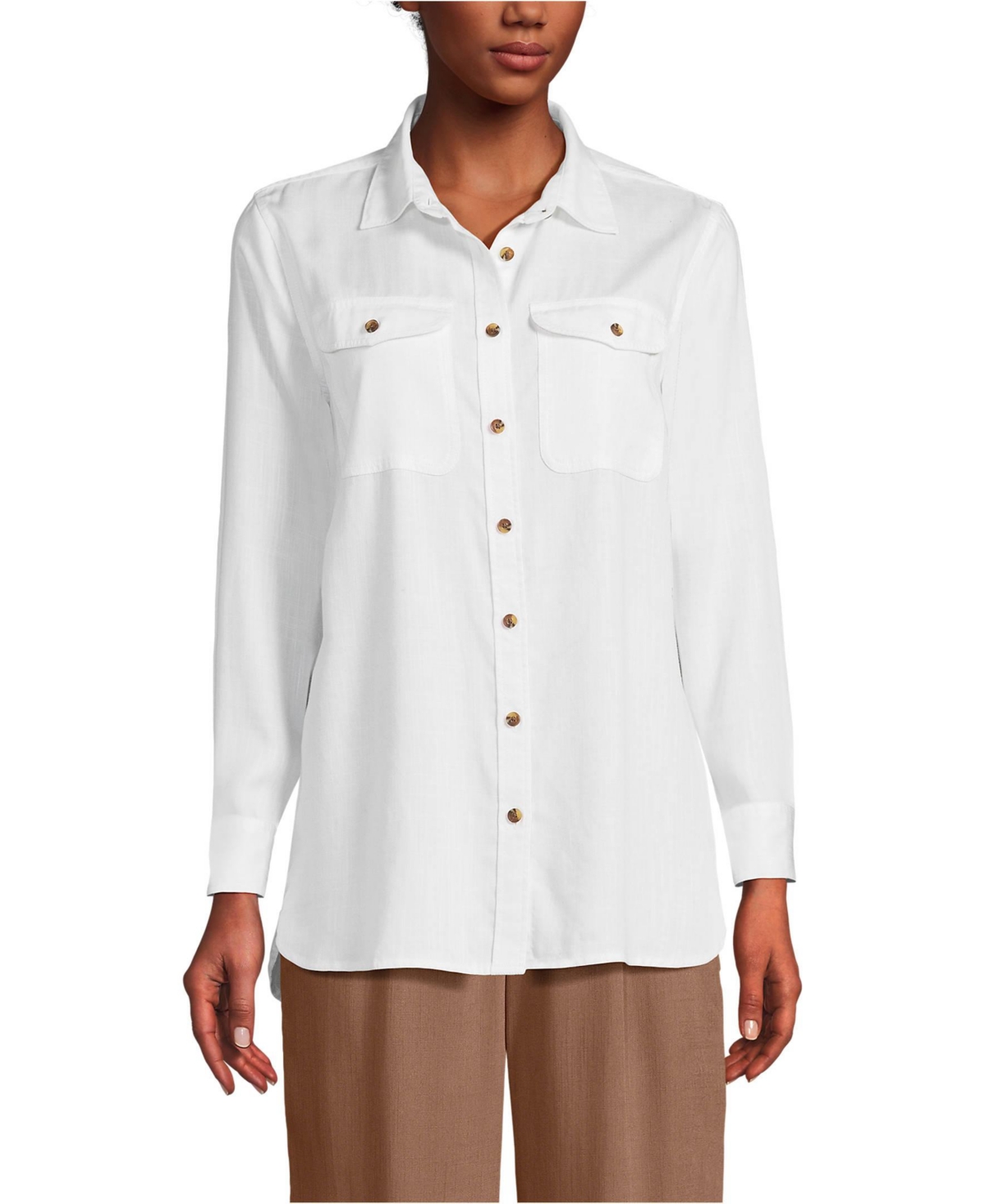Women's Indigo Tencel Fiber Shirt - White