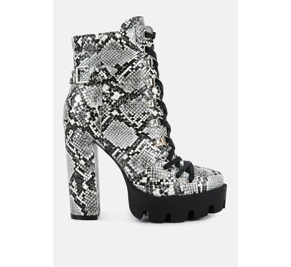 palmetto snake skin ankle boots - Tan