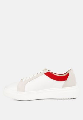 ENDLER Womens Color Block Leather Sneakers