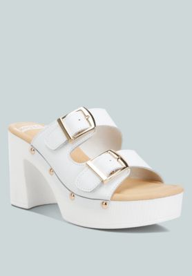 Rag and Co Womens Kenna Dual Buckle Strap Sandals