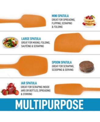 Heat Resistant Non-Stick 4-Piece Silicone Spatula Set for Cooking