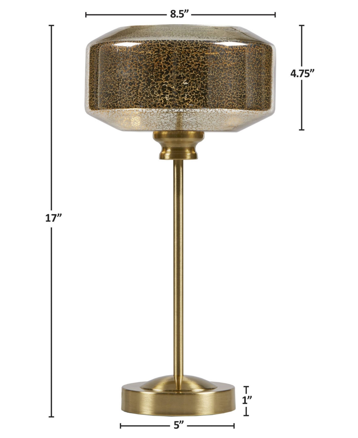 Shop Ink+ivy 17" Mercury Glass Table Lamp In Gold