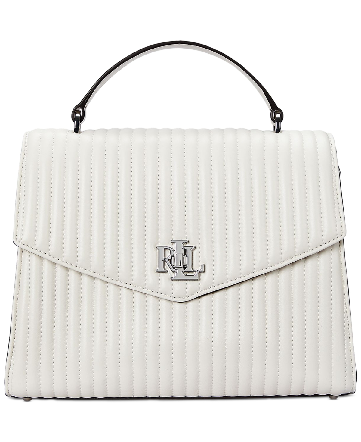 Quilted Leather Small Farrah Satchel - White