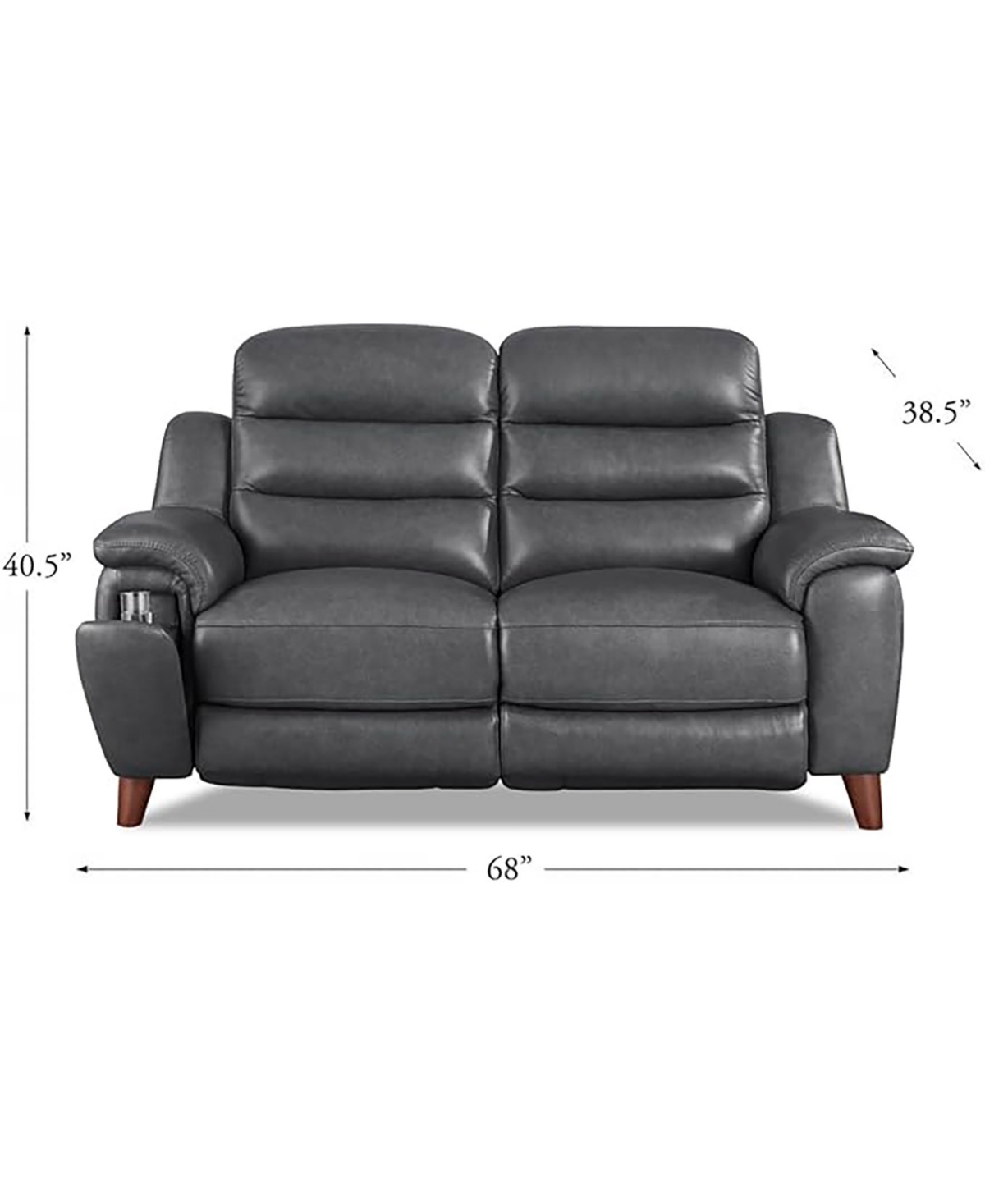 HYDELINE DREAM POWER HEADREST ZERO GRAVITY 68" RECLINING LOVESEAT 