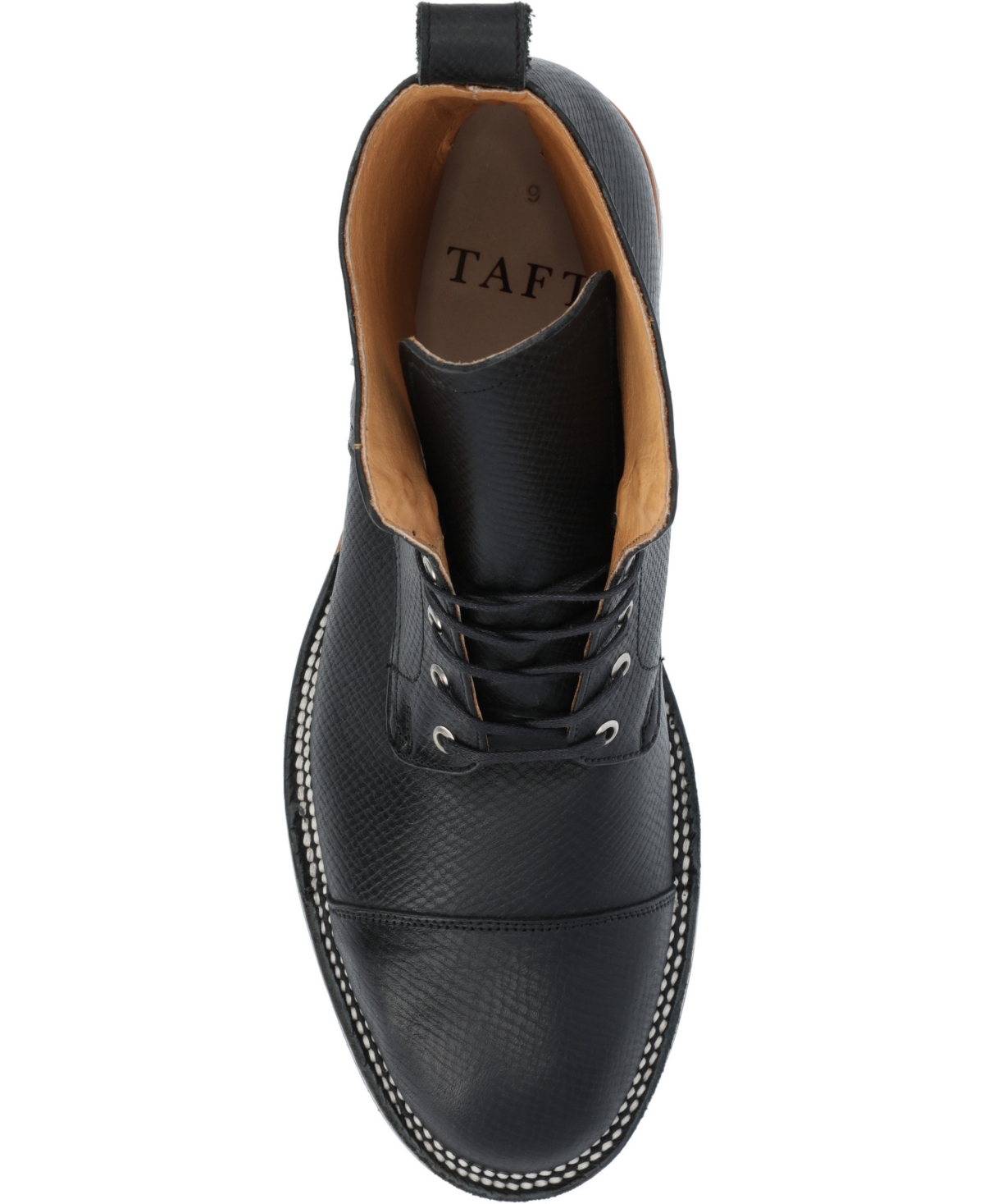 Shop Taft Men's Legacy Lace-up Rugged Stitchdown Cap-toe Boot In Black Hatch