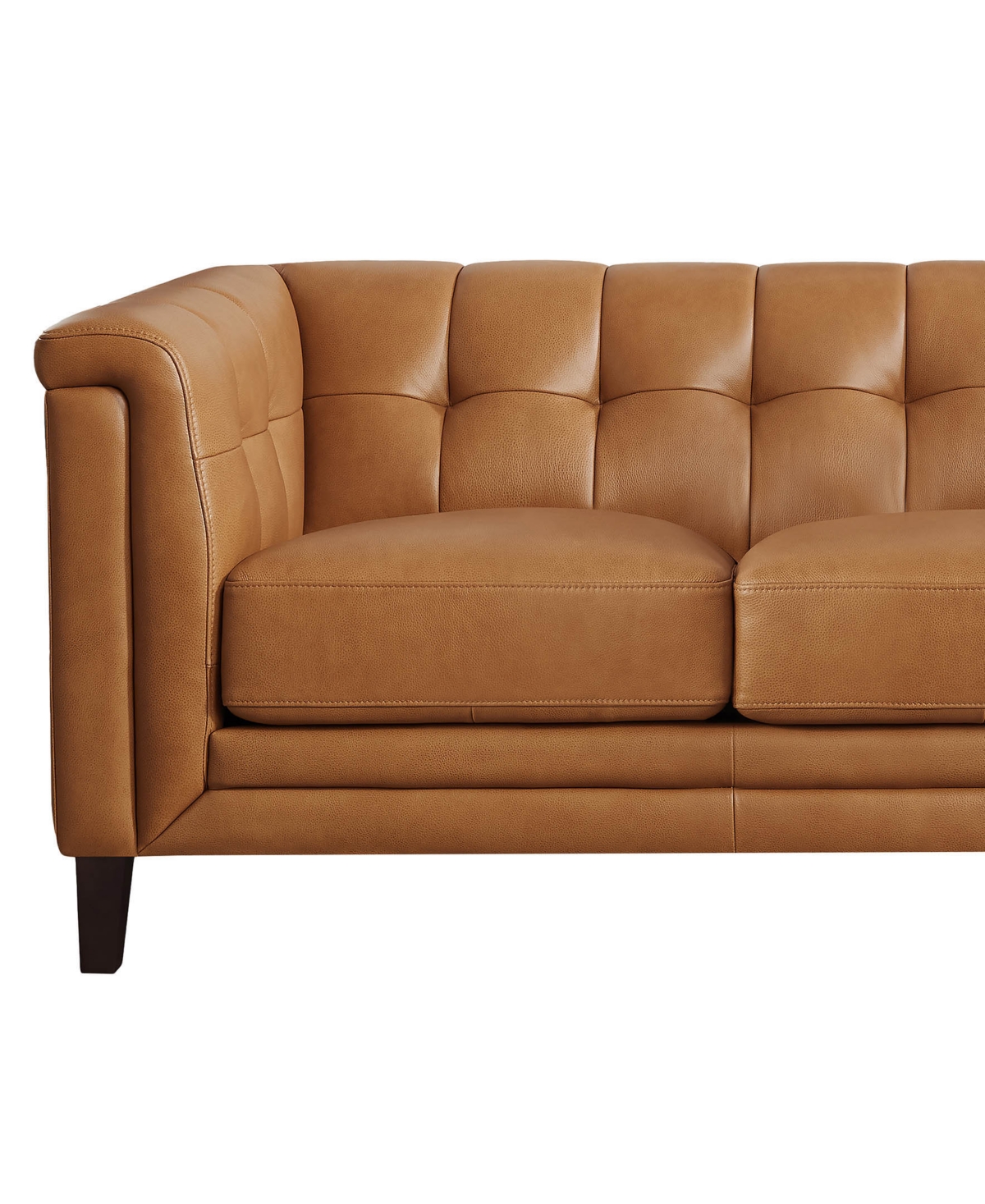 Hydeline Arvo 84" Top Grain Leather Sofa In Spa Blue