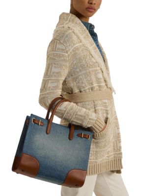 Lauren Ralph Lauren - Metallic Canvas Medium Devyn Tote Bag