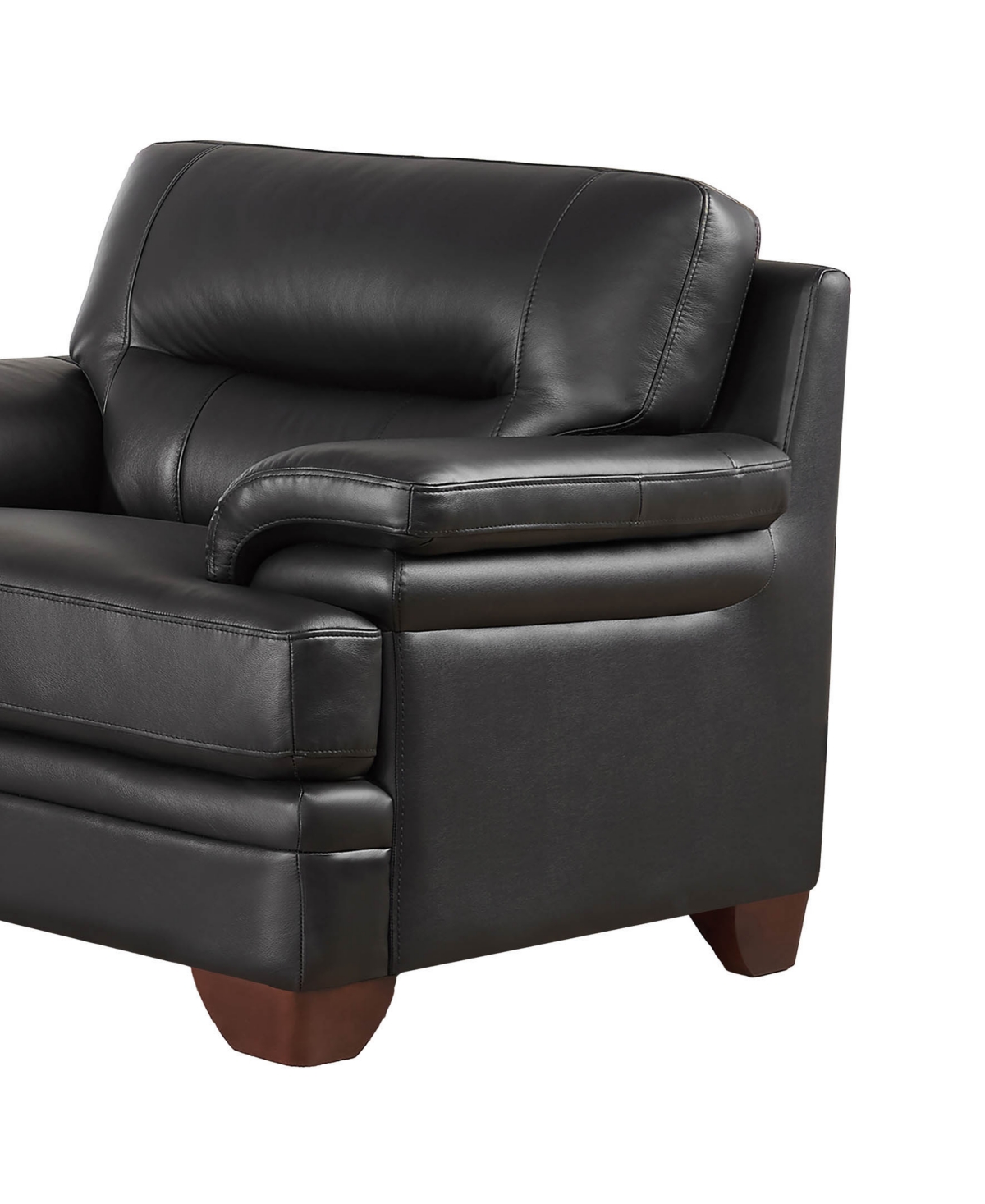 Hydeline Luxor 44" Top Grain Leather Chair In Black