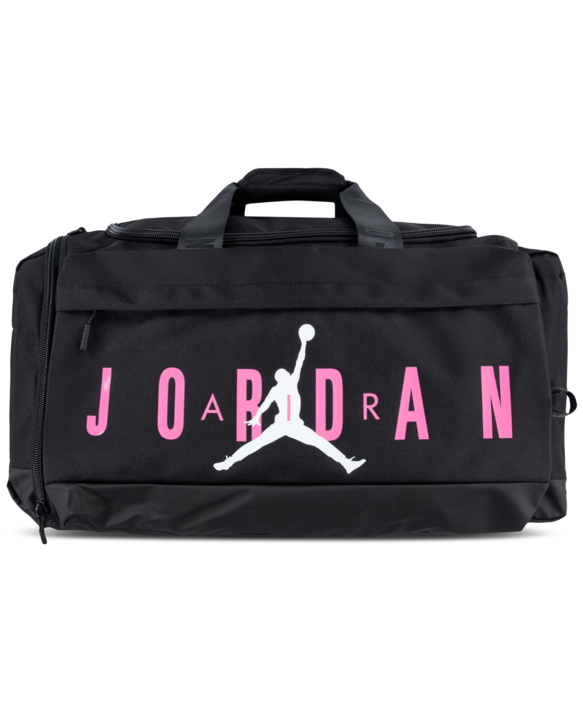 Shop Jordan Men's Jam Velocity Duffel Bag In Black,pinksicle