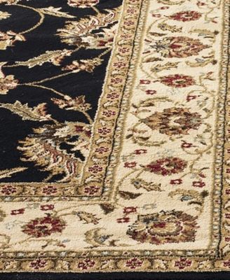 Lyndhurst LNH553 Black and Ivory 8' x 11' Area Rug