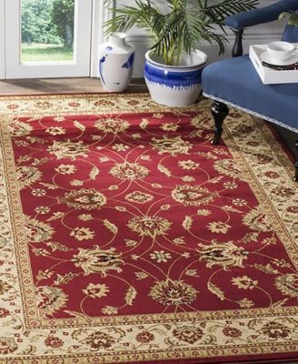 Lyndhurst LNH553 Red and Ivory 8' x 11' Area Rug