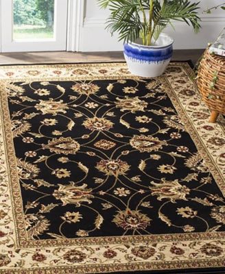 Lyndhurst LNH553 Black and Ivory 8' x 11' Area Rug