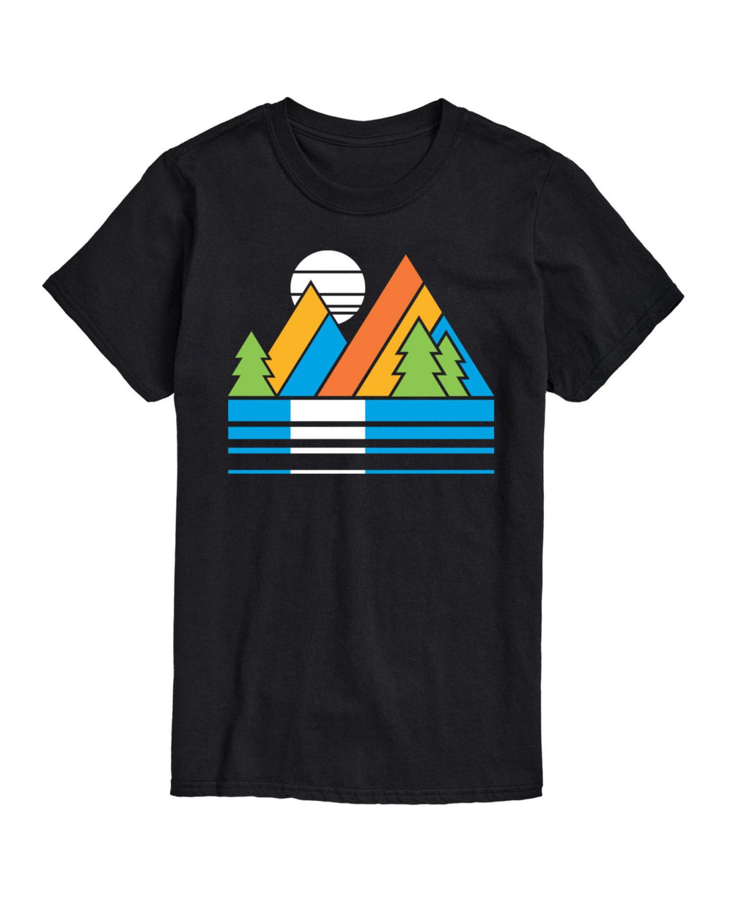 Мужская футболка AIRWAVES Hybrid Apparel Retro Mountains Short Sleeve, цвет: Чёрный — фото 1