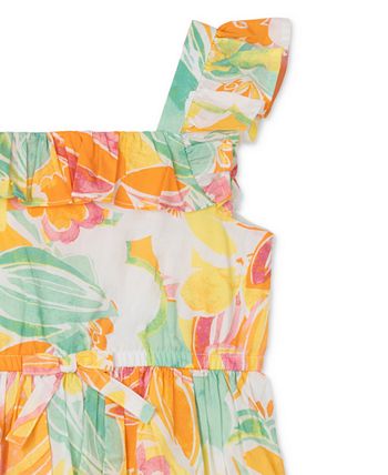 Rare Editions Girls 7-16 Floral Bubble Sleeve Dress