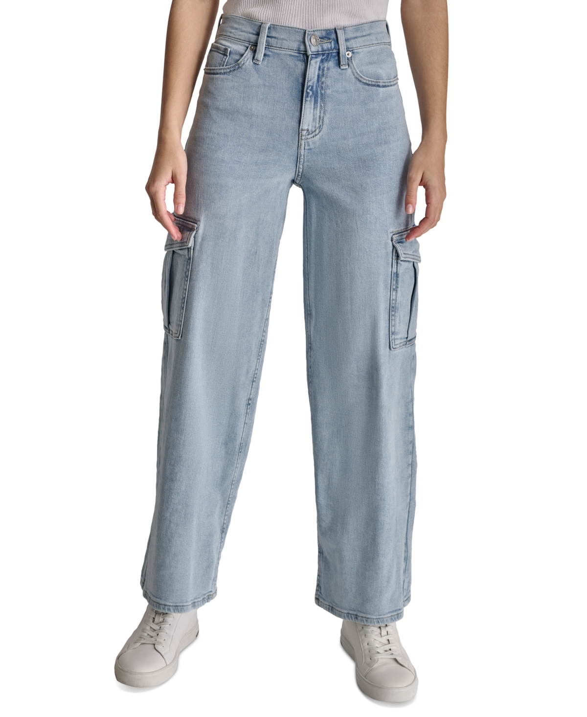 Women's High-Rise Wide-Leg Cargo Jeans - Lxt - Lexington