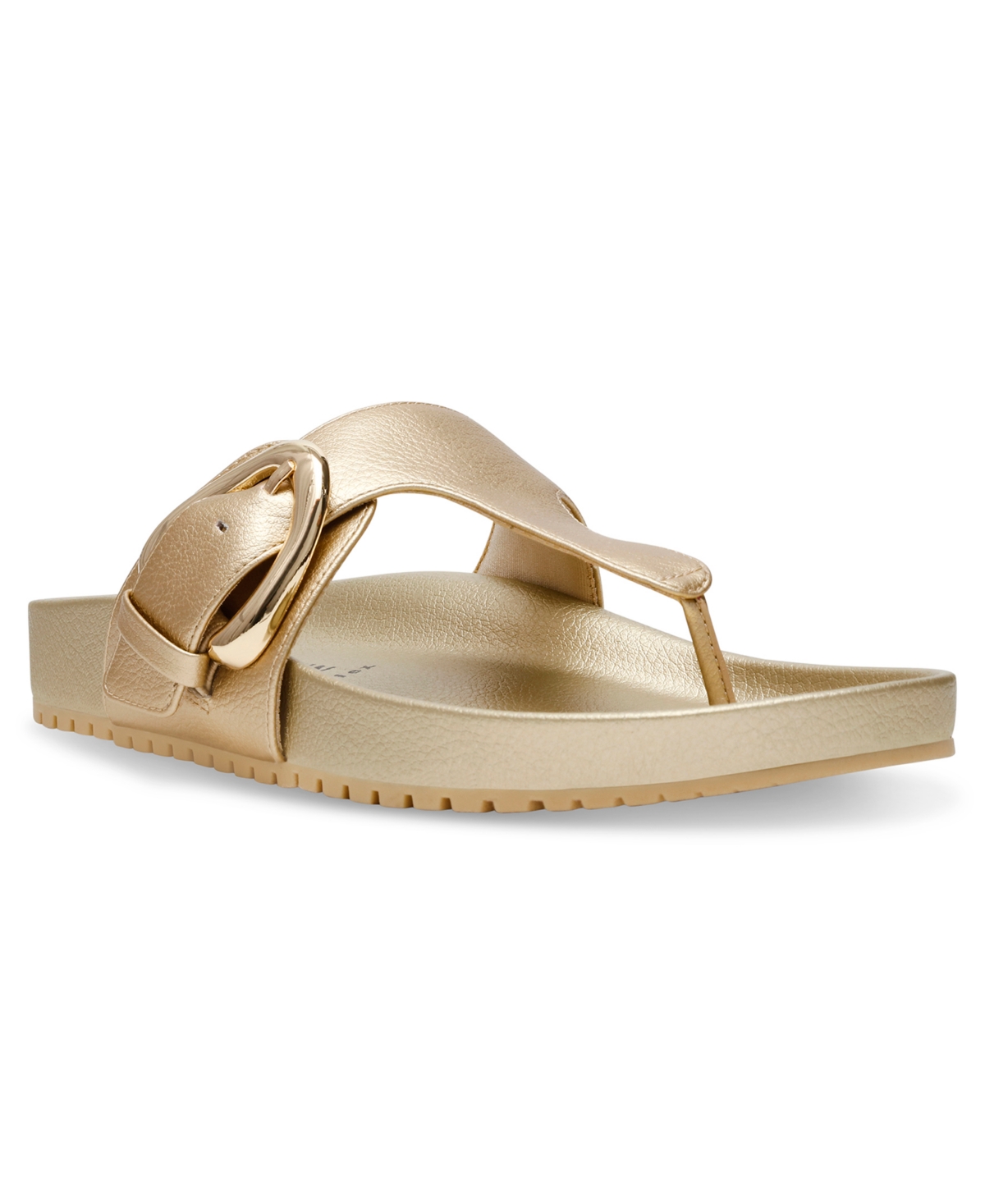Shop Anne Klein Women's Dori Flat Sandals In Gold
