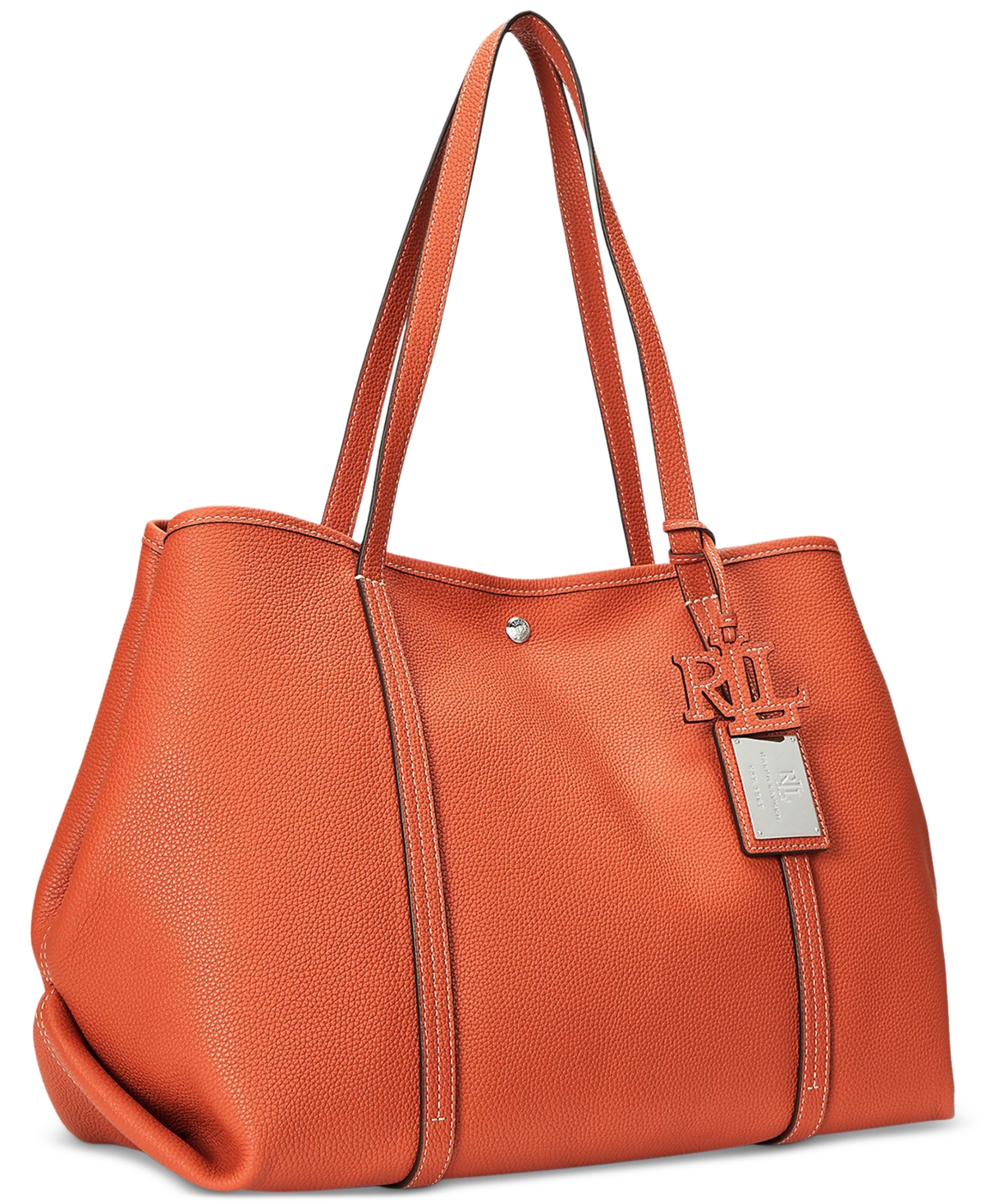 Lauren Ralph Lauren Pebbled Leather Extra-Large Emerie Tote Bag