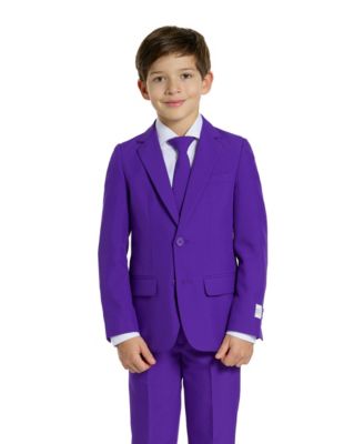 Toddler and Little Boys Purple Prince 3Pc Suit