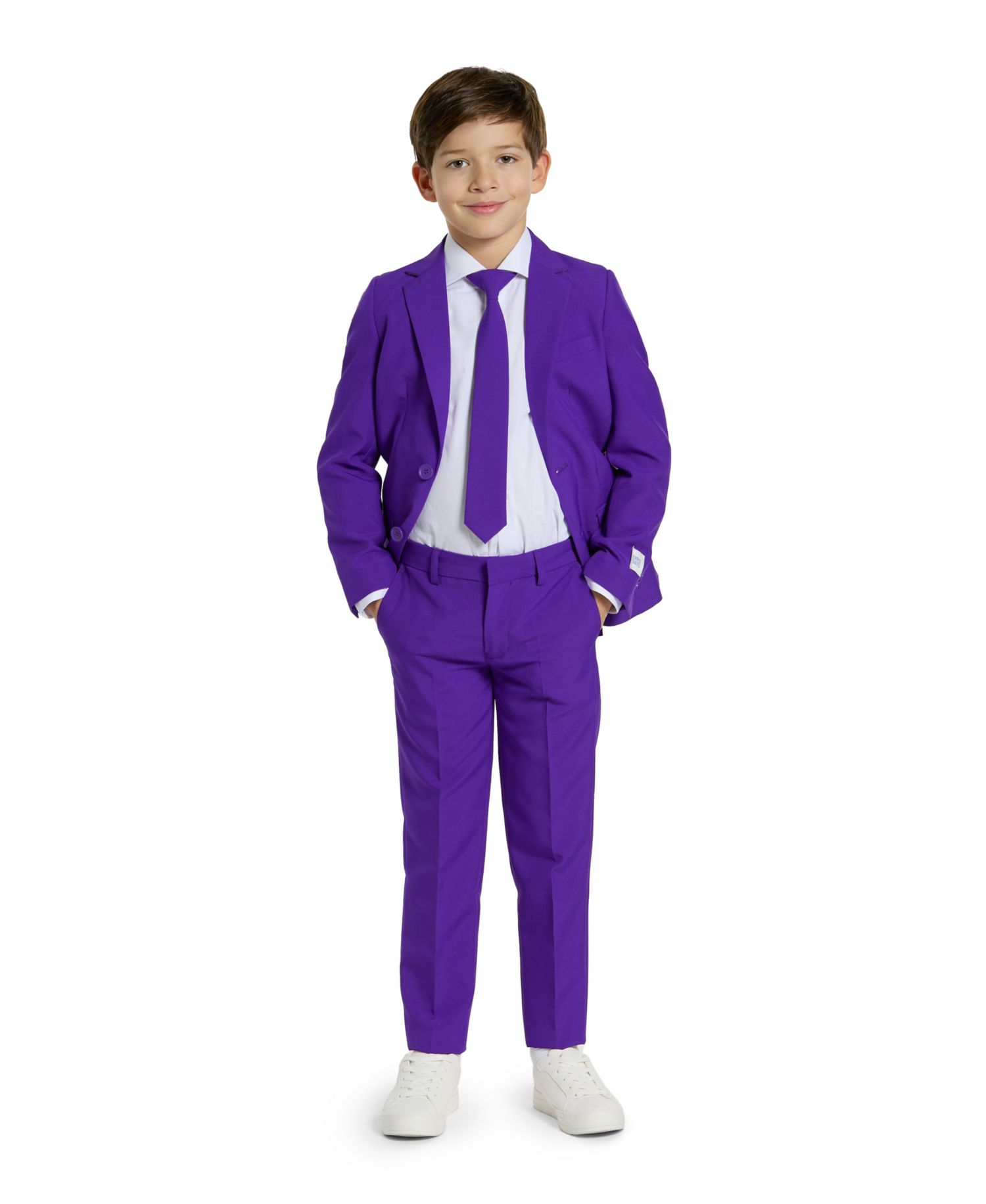 Toddler and Little Boys Purple Prince 3Pc Suit